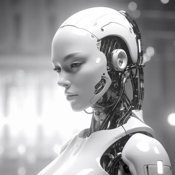 White humanoid robot representing Nastia product development